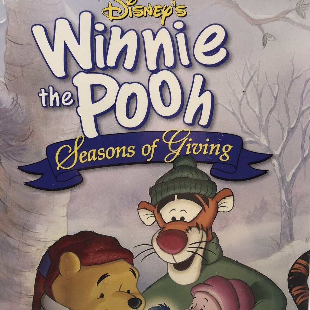 NEW Disney VHS Winnie The Pooh Seasons Of Giving Animated Musical Holiday Film